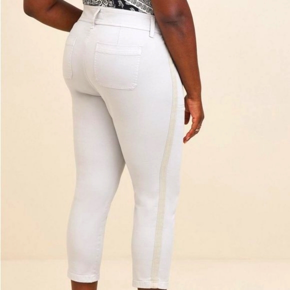 ❤NWT VINTAGE TORRID CROP AVIATOR PANT - HARBOR MIST - COMFORT WAIST - PLUS SIZE - Picture 2 of 13